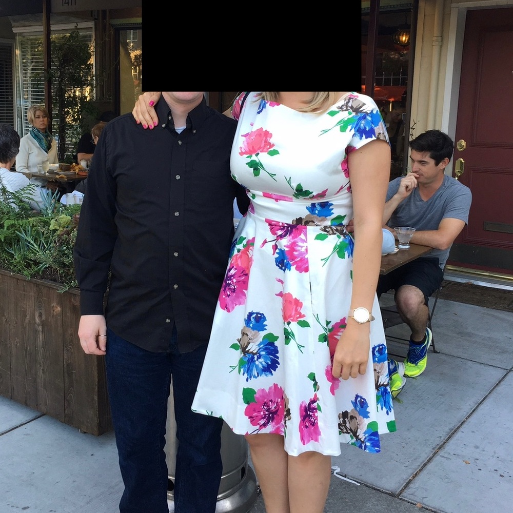 Kate Spade New York White Floral Cocktail Dress